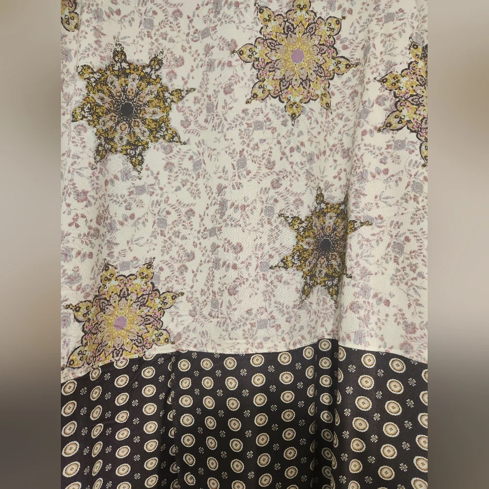 Free People Forget Me Knot Tie Front Kimono Floral Large